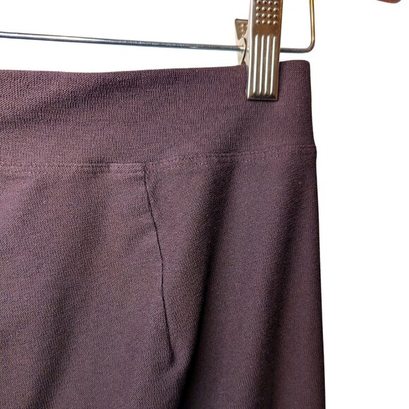 Eileen Fisher Womens Medium Straight Stretch Crepe Brown Ankle Pants Leggings - Picture 4 of 8